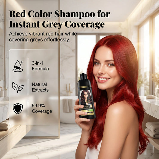 💎 50% DE RÉDUCTION! 💆 Shampoing Colorant 3-en-1 – Couvre 99,9% des cheveux blancs – Teinture, shampoing & après-shampoing en un geste 🌿