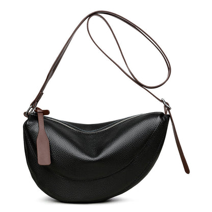 👜 50% DE RÉDUCTION 🌙 Sac croissant minimaliste en cuir véritable – Design épuré, bandoulière réglable & cuir doux – Idéal pour le quotidien ou les soirées – élégant et spacieux ✨