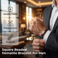 ⌚ 50% DE RÉDUCTION! 🔗 Bracelet Homme en Hématite Carrée – Élégant, Magnétique & Style Moderne Pour Toute Occasion ✨
