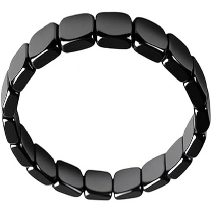 ⌚ 50% DE RÉDUCTION! 🔗 Bracelet Homme en Hématite Carrée – Élégant, Magnétique & Style Moderne Pour Toute Occasion ✨