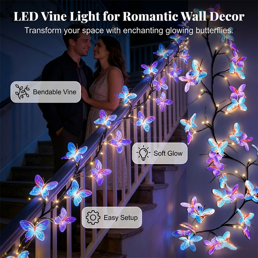 🦋 60% DE RÉDUCTION! ✨ Guirlande LED Papillon Romantique – Éclairage Doux, Design Enchanté & Parfait Pour Chambre & Fêtes 🎀