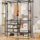 👗 50% DE RÉDUCTION! 🧥 Portant à Vêtements Autoportant Robuste avec Étagères – Structure Solide, Grand Espace de Rangement & Idéal Pour Chambre & Dressing 🏠