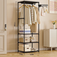 👗 50% DE RÉDUCTION! 🧥 Portant à Vêtements Autoportant Robuste avec Étagères – Structure Solide, Grand Espace de Rangement & Idéal Pour Chambre & Dressing 🏠