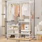 👗 50% DE RÉDUCTION! 🧥 Portant à Vêtements Autoportant Robuste avec Étagères – Structure Solide, Grand Espace de Rangement & Idéal Pour Chambre & Dressing 🏠