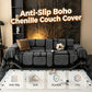 🛋️ 50% DE RÉDUCTION! 🧵 Housse de Canapé Antidérapante en Chenille – Style Bohème, Douce au Toucher & Ajustement Universel Pour Un Confort Élégant 🏠