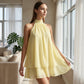 👗 50% DE RÉDUCTION! 💃 Mini-Robe Fluide à Dos Nu & Taille Basse pour Femme – Coupe Élégante, Tissu Léger & Parfaite Pour Les Soirées Estivales 🌸