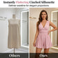 👗 50 % DE RÉDUCTION 🌸 Combinaison courte V-neck taille pinces – Sans manches, taille plissée – Doux, respirant & flatteuse pour les journées ensoleillées 🦋