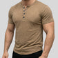 👕 60% DE RÉDUCTION! 🔥 T-Shirt Henley à Manches Courtes pour Homme – Style Classique, Tissu Doux & Parfait Pour Le Quotidien 🏠