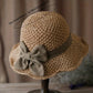 🧢 50% DE RÉDUCTION! 🔥 Chapeau de Soleil Élégant en Paille Tressée avec Nœud – Léger, Respirant & Parfait Pour La Plage & Les Voyages 👒