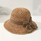🧢 50% DE RÉDUCTION! 🔥 Chapeau de Soleil Élégant en Paille Tressée avec Nœud – Léger, Respirant & Parfait Pour La Plage & Les Voyages 👒