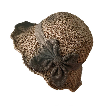 🧢 50% DE RÉDUCTION! 🔥 Chapeau de Soleil Élégant en Paille Tressée avec Nœud – Léger, Respirant & Parfait Pour La Plage & Les Voyages 👒