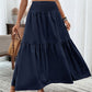 👗 50% DE RÉDUCTION 🌸 Jupe longue évasée à taille haute et smocks pour femme – Élastique & fluide – Parfaite pour l’été, la plage ou un look romantique – confortable et facile à porter ☀️