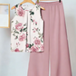 👗 50% DE RÉDUCTION 🌞 Ensemble chemisier français & pantalon ample – Col rond élégant & plis fluides – Look chic et intemporel – parfait pour le printemps, l’été ou le bureau – léger et confortable 💐✨