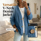🧥 50% DE RÉDUCTION! 👖 Veste en Jean Classique à Boutons pour Femme – Style Intemporel, Coton Respirant & Idéale Pour Les Superpositions 🌸