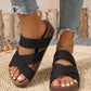 💐 50% DE RÉDUCTION! 👡 Sandales Compensées à Lanières Entrecroisées – Cuir souple, semelle antidérapante & confortable – Parfaites pour l’été & les journées actives ✨🌿