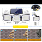 💡 50% DE RÉDUCTION! ☀️ Lampe de Sécurité Solaire à Trois Têtes avec Détecteur de Mouvement – 360° de Couverture, Étanche & Idéale Pour Jardin, Garage & Allée 🏠 Livraison Gratuite