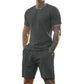 👕 50% DE RÉDUCTION 🩳 Ensemble 2 pièces pour homme : T-shirt & short de sport – Tissu respirant, léger & évacuant l’humidité – parfait pour la course, la salle ou les journées chaudes 💪
