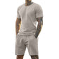 👕 50% DE RÉDUCTION 🩳 Ensemble 2 pièces pour homme : T-shirt & short de sport – Tissu respirant, léger & évacuant l’humidité – parfait pour la course, la salle ou les journées chaudes 💪