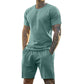 👕 50% DE RÉDUCTION 🩳 Ensemble 2 pièces pour homme : T-shirt & short de sport – Tissu respirant, léger & évacuant l’humidité – parfait pour la course, la salle ou les journées chaudes 💪