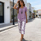 👚 53% DE RÉDUCTION! 🌸 Ensemble Décontracté – Haut Long Superposé à Col Rond & Pantalon à Jambes Larges, Look Fluide, Tissu Doux & Parfait Pour Le Quotidien 💃