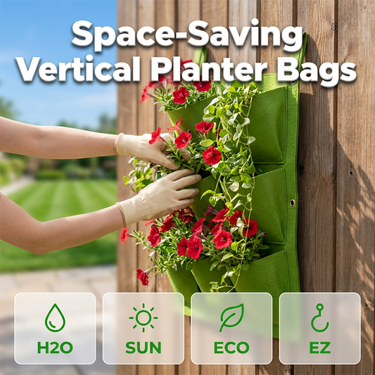 🌱 50% DE RÉDUCTION! 🧺 Sacs de Culture Verticaux Peu Encombrants – Tissu Respirant, Excellente Drainage & Parfaits Pour Balcon, Jardin & Petit Espace 🏡