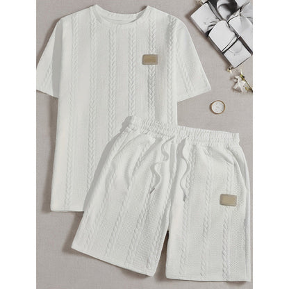 👕 50% DE RÉDUCTION! 🔥 Ensemble Deux Pièces Décontracté Unie pour Homme – Tissu Doux, Coupe Relax & Parfait Pour Le Quotidien ☀️