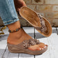 👡 60% DE RÉDUCTION! 🌸 Sandales à Lanières & Talons Compensés à Motif Floral pour Femme – Confortables, Légères & Parfaites Pour Les Journées Ensoleillées ☀️