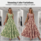 👗 50% DE RÉDUCTION 🌸 Robe longue à col en V et imprimé floral, avec smocks, pour femme – Fluide, romantique & parfaite pour l’été ou les vacances au soleil ☀️