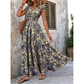 👗 60% DE RÉDUCTION! 🌸 Robe Longue à Col V & Imprimé Floral – Smocks Élastiqués, Tissu Léger & Parfaite Pour L'Automne 🍁