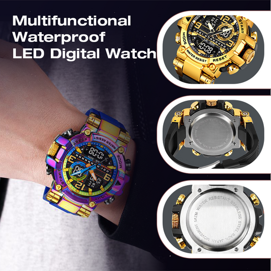 ⌚ 50% DE RÉDUCTION! 💥 Montre numérique LED étanche multifonctionnelle – Écran LED, étanche & fonctions multiples – Idéale pour le sport & le quotidien 🏃‍♂️
