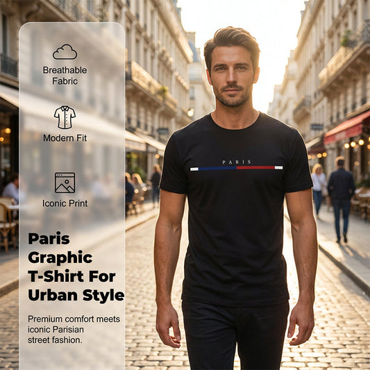 👕 50% DE RÉDUCTION ⏰ T-shirt graphique minimaliste pour homme – Coupe confortable & design épuré – Coton doux, respirant – parfait pour un look simple au quotidien ou en vacances 🌿