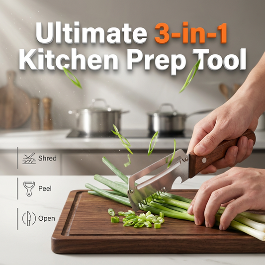 🥒 ACHETEZ 1, OBTENEZ 1 GRATUIT! 🔪 Éplucheur-coupe-ciboulette 3-en-1 – Rapide, efficace & indispensable – Idéal pour herbes, légumes et garnitures en cuisine ✨
