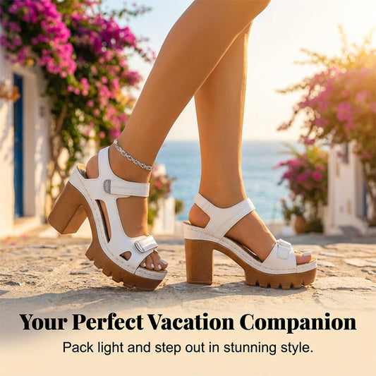 👡 50% DE RÉDUCTION! 🔥 Sandales à Plateforme à Une Bride pour Femme – Confortables, Légères & Parfaites Pour La Plage Ou La Vie Quotidienne ☀️