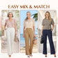 👖 50% DE RÉDUCTION! ✨ Pantalon Large Taille Haute pour Femme – Coupe Fluide, Tissu Léger & Parfait Pour Un Look Élégant Au Quotidien 🌸