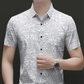 👔 50% DE RÉDUCTION! 🎨 Chemise à Col & Manches Courtes pour Homme – Motif Géométrique Abstrait Chic, Tissu Léger & Parfaite Pour Un Look Décontracté 💼