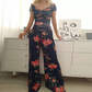👗 50% DE RÉDUCTION! 💃 Combinaison Femme Élégante Épaules Dénudées & Jambes Larges – Tissu Fluide, Coupe Élégante & Parfaite Pour Les Soirées D'Été ☀️