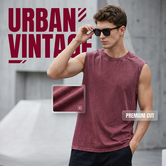 👕 50% DE RÉDUCTION! 🔥 Débardeur Homme Vintage Lavé Sans Manches – Respirant, Léger & Parfait Pour Un Look Décontracté Estival Ou La Salle De Sport 💪