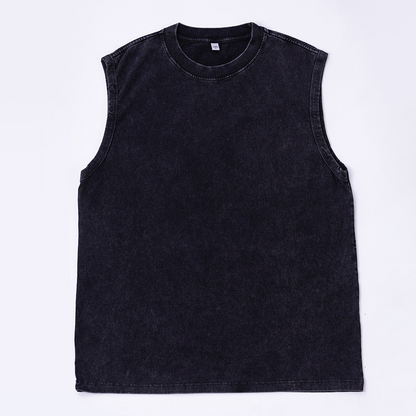 👕 50% DE RÉDUCTION! 🔥 Débardeur Homme Vintage Lavé Sans Manches – Respirant, Léger & Parfait Pour Un Look Décontracté Estival Ou La Salle De Sport 💪