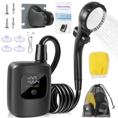 🚿 50% DE RÉDUCTION ✈️ Pompe de douche portable intelligente – Rechargeable & submersible – Idéale pour le camping, la maison ou les voyages – compacte et facile à utiliser 💧✨