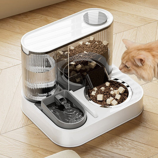 🍽️ 50% DE RÉDUCTION! 🐾 Distributeur 2-en-1 nourriture & eau pour animaux – Pratique, anti-déversement & grande capacité – Idéal pour chats et chiens au quotidien 💧