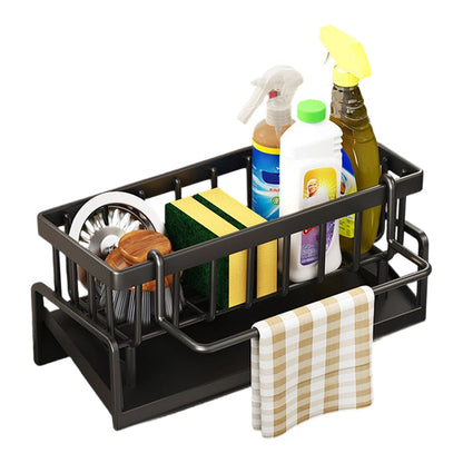 🧽 50% DE RÉDUCTION ✨ Égouttoir pour évier – Anti-rouille, à barres & organisateur – Design pliable, réglable pour différentes tailles d’évier – parfait pour éponges, brosses ou paille en métal 🧼