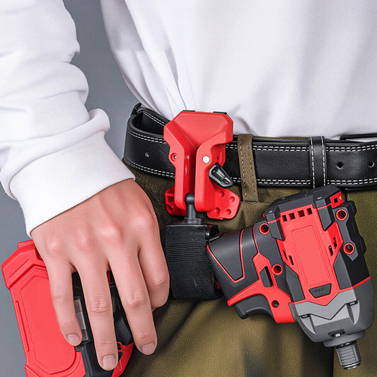 🔧 50% DE RÉDUCTION 🧰 Holster portable pour outil électrique avec verrouillage automatique – Ceinture ajustable, sangle renforcée & pivot 360° – compatible perceuses, visseuses & clés à chocs – sécurité renforcée sur les chantiers ou en hauteur 🛠️
