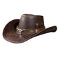 🤠 50% DE RÉDUCTION! 🌵 Chapeau de Cowboy Vintage à Large Bord & Lanière – PU résistant, taille unique ajustable & style western – Parfait pour festivals, plage & look tendance ☀️