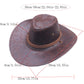 🤠 50% DE RÉDUCTION! 🌵 Chapeau de Cowboy Vintage à Large Bord & Lanière – PU résistant, taille unique ajustable & style western – Parfait pour festivals, plage & look tendance ☀️