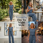 👗 50% DE RÉDUCTION 🌿 Ensemble top sans manches & pantalon large – Tissu fluide & coupe confortable – Idéal pour l’été, les voyages ou un look décontracté chic – léger et facile à porter ✨🌸👖