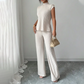 👗 50 % de Réduction 🔥 Ensemble deux pièces – haut à col montant & pantalon à jambes larges – Élégant, confortable & tendance pour toutes les occasions ✨