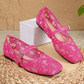 👡 50% DE RÉDUCTION! 👗 Ballerines Mary Jane en Dentelle Élégante – Bout Carré, Bride Ajustable & Semelle Confortable Pour Un Look À La Fois Charmant Et Décontracté 🌸