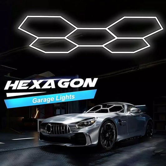 💡 50% DE RÉDUCTION! 🔧 Lampe de Garage LED Hexagonale Haute Luminosité – Design Modulaire, Éclairage Uniforme & Parfaite Pour Les Garages, Ateliers Et Stations De Détailing 🚗