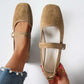 🥿 50% de Réduction 🌿 Ballerines Confortables en PU Aspect Daim avec Bride – Nouveau Style 2026 – Douces, flexibles & élégantes au quotidien ✨