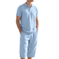 👔 50% DE RÉDUCTION 🌿 Ensemble chemise & pantalon décontracté en lin – Léger, respirant & coupe relaxe – Parfait pour l’été, les vacances ou le bureau – look naturel et sans effort 👖✨☀️